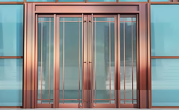 贵德玻璃地弹门